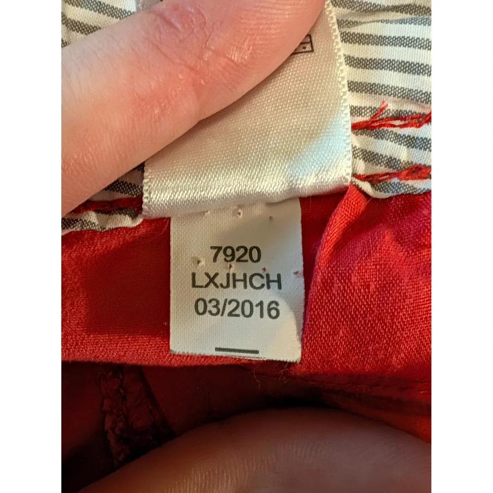 Aeropostale Womens Midi Twill Shorts Coral Pink Cuffed Size 00 7920 LXJHCH